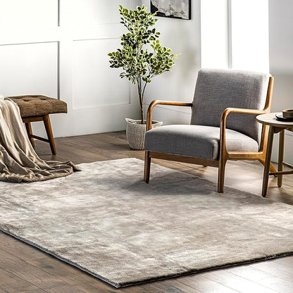nuLOOM 3' x 5' Cozy Plush SuperiorWash Area Rug, Machine Washable, Non-Slip, Soft Fluffy Shag Carpet for Living Room Bedroom Kids Room Nursery Home Decor, Loni Beige