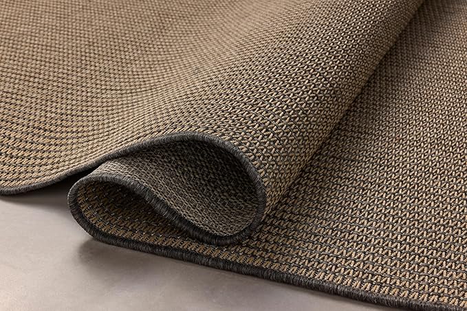 Loloi Chris Loves Julia Providence Collection PRC-03 Wheat/Charcoal 6'-3" x 9'-2", .12" Pile Height, Indoor/Outdoor Area Rug