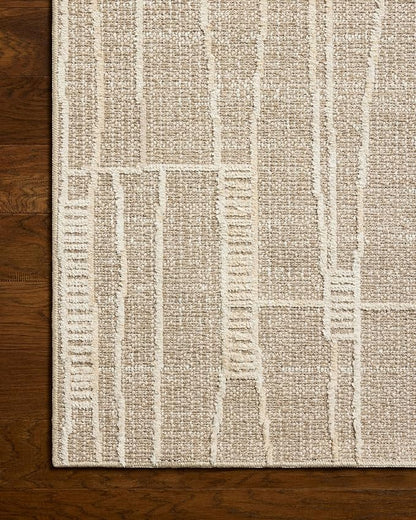 Loloi Amber Lewis Bexley Collection BEX-05 Mushroom/Natural 11'-6" x 15' Area Rug Neutral, Textured, Living, Bedroom, Dining, Carpet