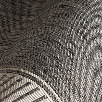 nuLOOM 8' x 10' Outdoor Area Rug, Casual Design with Striped Border, Stain Resistant, Highly Durable, for Patio, Balcony, Bedroom, Living Room, Dining Room, Bathroom, Steel