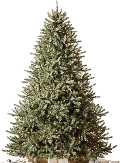 Balsam Hill 7.5ft Pre-Lit Classic Blue Spruce - Artificial Christmas Tree with 2,960+ Tips, 1,000 Clear LED Lights, Easy Plug Technology & Premium Stand for Indoor Holiday Decorating