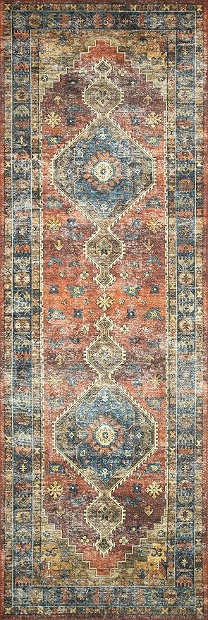 Loloi Skye Collection SKY-11 Rust/Blue 9'-0" x 12'-0" Area Rug