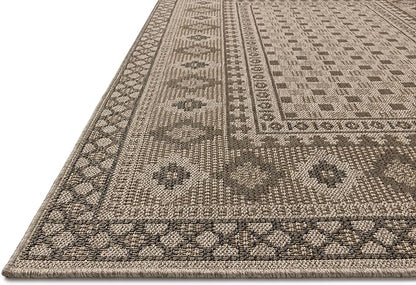 Loloi Chris Loves Julia Providence Collection PRC-07 Dove/Charcoal 2'-3" x 3'-9", .12" Pile Height, Indoor/Outdoor Runner Rug