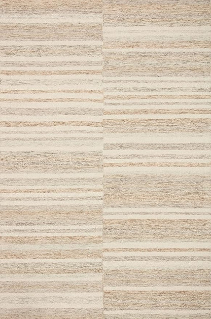 Loloi Chris Loves Julia Chris Collection CHR-03 Ivory/Clay 8'-6'' x 11'-6'', .50" Pile Height, Area Rug