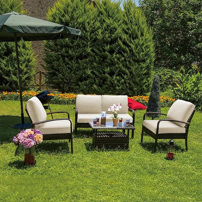 JMGBird Outdoor Cushion Tufted Pillow, Deep Seat Outdoor Chair Cushion Set 22"x22" Patio Cushions for Outdoor Furniture