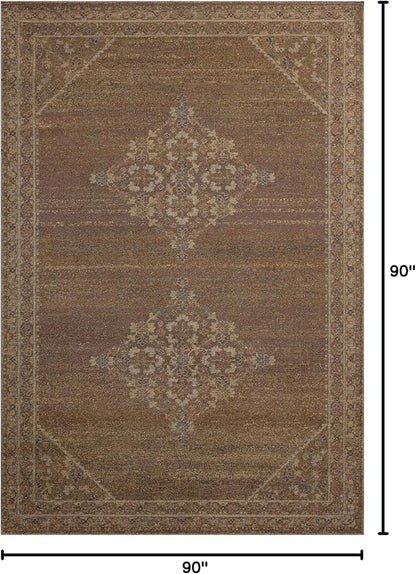 Loloi Magnolia Home by Joanna Gaines Mona Collection MOA-04 Sunset/Natural 7'-6" x 7'-6" Round Area Rug
