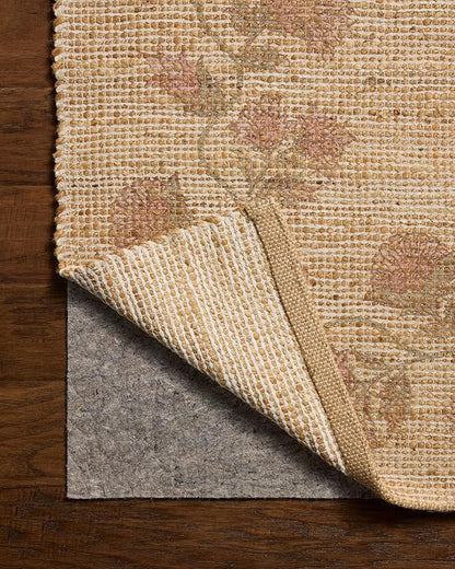 Loloi Chris Loves Julia Rue Collection RUE-05 Natural/Multi 7'-6" x 9'-6" Area Rug Jute Neutral Floral Living Room Bedroom Rug