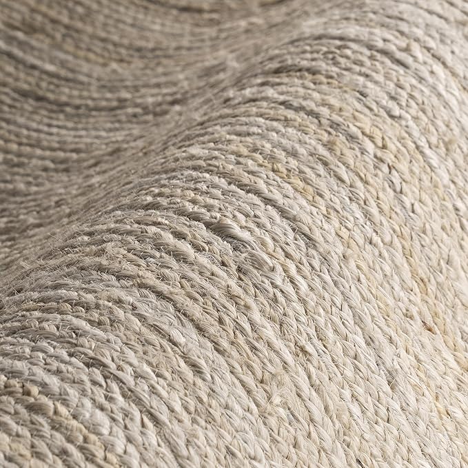 nuLOOM 2x16 Rigo Jute Hand Woven Area Rug, Off White, Solid Farmhouse Design, Natural Fiber, For Bedroom, Living Room, Dining Room, Hallway, Office, Kitchen, Entryway