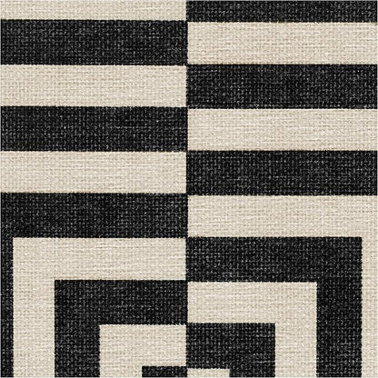 RUGGABLE x Jonathan Adler Machine Washable Modern Area Rug – Op Art Charcoal 6x9, Stain-Resistant, Non-Slip – Medium Rugs for Living Room, Bedroom, Hallway, Entryway & Office–with Cushioned Pad