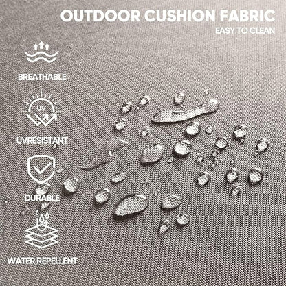 Swivel Patio Chairs Sofa Set of 4 with 6" Thick Cushion - Wicker Outdoor Swivel Rocker Patio Chair with Side Table, High Back Comfortable Outdoor Glider Chairs Grey Wicker Grey Cushions