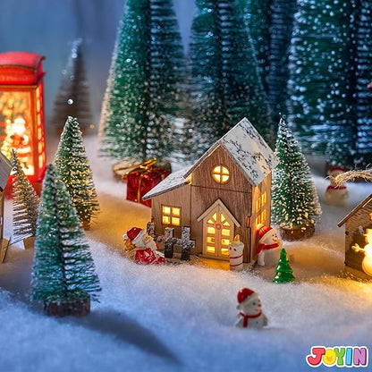 JOYIN Christmas Snow Blanket Roll (3x8 Ft,2 Pcs) for Christmas Decoration, Village Displays, Under The Xmas Tree, Thick White Soft and Fake Snow Cover for Holiday Decor and Winter Displays