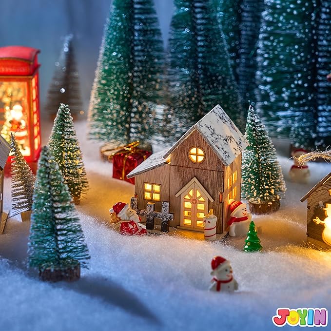 JOYIN Christmas Snow Blanket Roll (3x8 Ft,4 Pcs) for Christmas Decorations, Village Displays, Under The Xmas Tree-Thick White Soft and Fake Snow Cover for Holiday Decor and Winter Displays