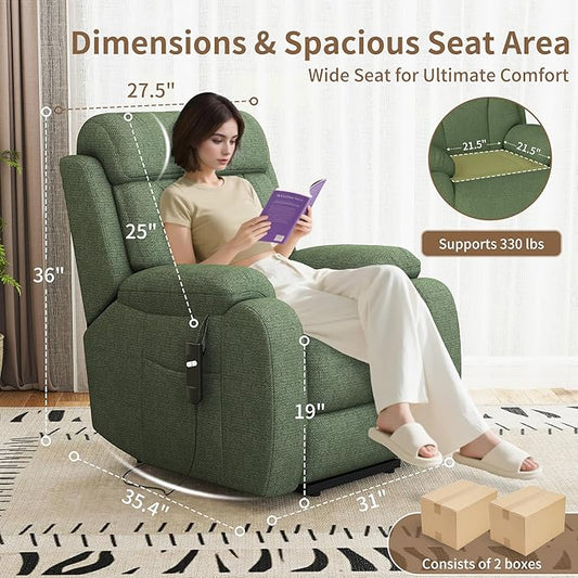 Power Lift Recliner Chair for Elderly with Remote Control - Heavy Duty 330 lbs Snowflake Velvet Fabric, Compact Electric Lift Chair for Seniors Small Spaces Living Room Bedroom