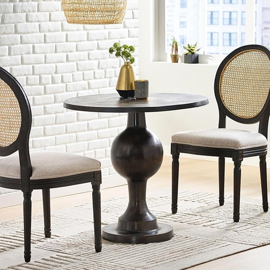 Christopher Knight Home Vintage Aluminum Round Dining Table with Pedestal Base, Table for Dining Set, Suitable for Small Living Areas,Furniture for Kitchen, Dining Room, Party, Raw Bronze