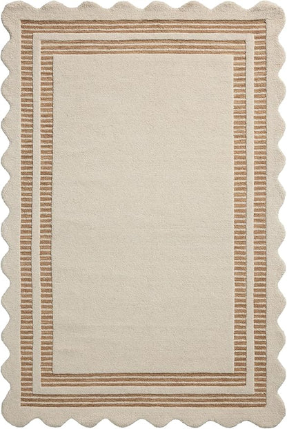 Loloi Chris Loves Julia Scottie Collection SCO-01 Ivory/Rust 5'-0" x 7'-6", .87" Pile Height, Area Rug