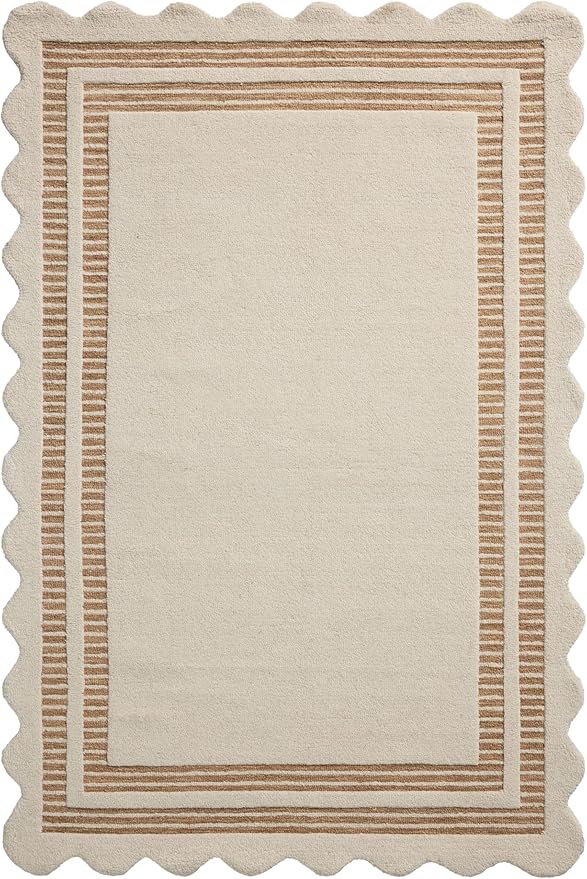 Loloi Chris Loves Julia Scottie Collection SCO-01 Ivory/Rust 7'-9" x 9'-9", .87" Pile Height, Area Rug
