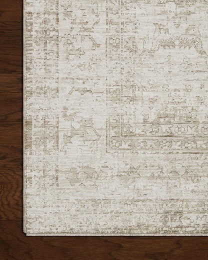 Loloi Amber Lewis Honora Collection HON-01 Ivory/Natural 5'-3" x 7'-9" Area Rug