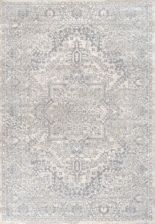 JONATHAN Y Vintage Medallion Indoor Area Rug Cream 3X5, Modern Boho for Living Room, Bedroom, Kitchen, Office, Easy-Cleaning, High Traffic, Pet-Friendly, Non-Shedding MDP100C-3