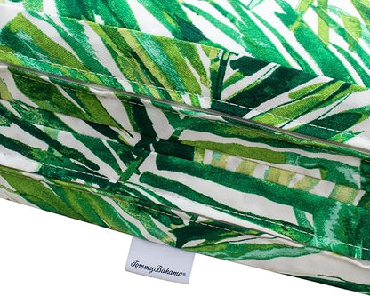 Tommy Bahama Chaise Cushion, 23" X 75" X 2.5", Coastal Palm Green Leaf