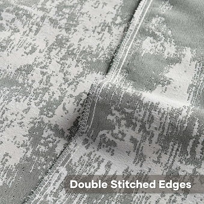 FUTEI Dark Green White Decorative Throw Pillow Covers 26x26 Inch Set of 2,Soft Faux Cashmere Jacquard - Textured & Cozy Euro Pillow Shams,Modern Home Decor for Couch Bed Living Room