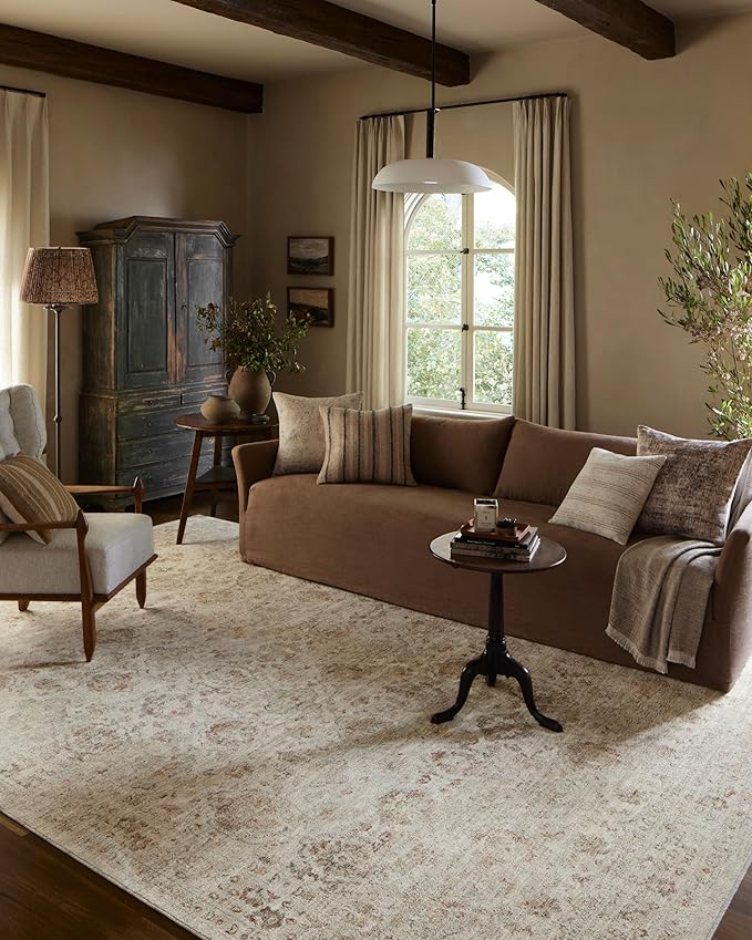 Loloi Amber Lewis Honora Collection HON-03 Beige/Spice 3'-9" x 5'-9" Accent Rug