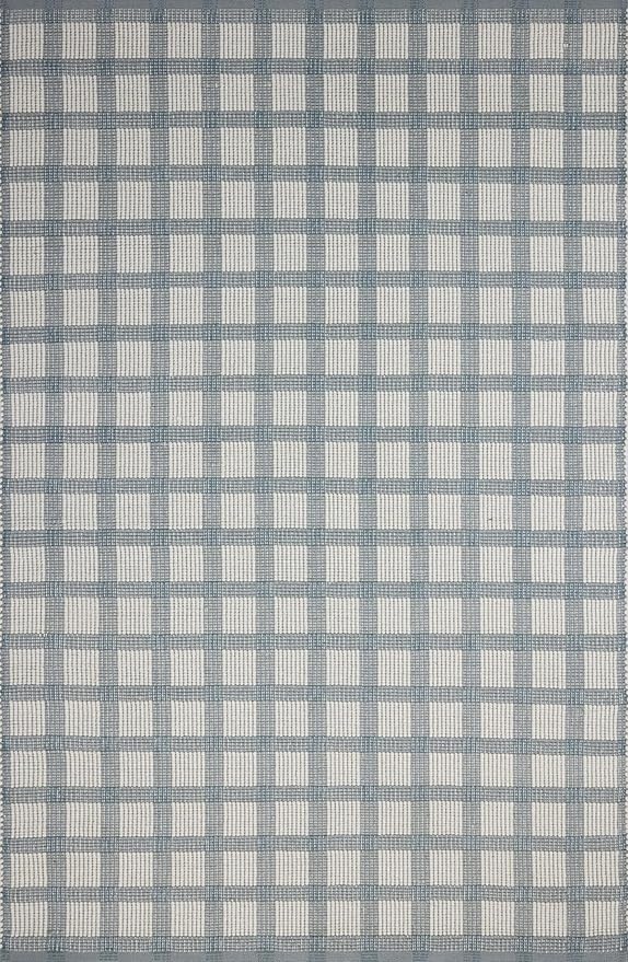 Loloi Magnolia Home by Joanna Gaines Ryder Collection RYD-02 Blue/Ivory 7'-9" x 9'-9" Area Rug