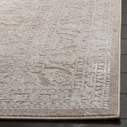 SAFAVIEH Area Rug 3' Square - Reflection Collection - Beige & Cream, Non-Shedding & Easy Cleaning, Ideal for Entryway, Living Room, Bedroom (RFT668A)