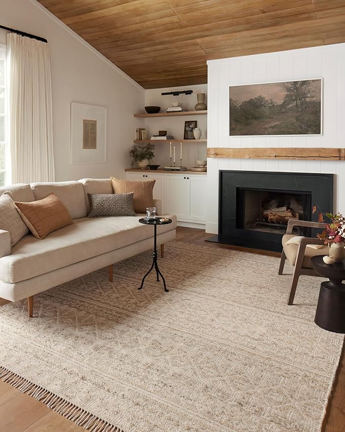Loloi Angela Rose Rivers Collection RIV-03 Sand/Ivory 5'-0" x 7'-6" Reversible Area Rug