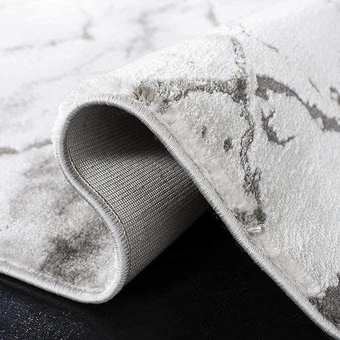 SAFAVIEH Craft Collection Runner Rug - 2'3" x 20', Grey & Silver, Modern Abstract Design, Non-Shedding & Easy Care, Ideal for High Traffic Areas in Living Room, Bedroom (CFT877G)