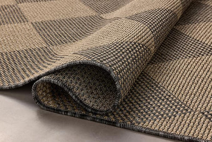 Loloi Chris Loves Julia Providence Collection PRC-04 Graphite/Sand 2'-3" x 7'-7", .12" Pile Height, Indoor/Outdoor Runner Rug