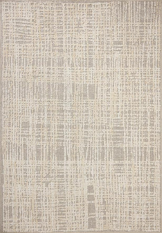 Loloi Amber Lewis Bexley Collection BEX-07 Natural/Dove 2'-7" x 4' Accent Rug Neutral, Textured, Living, Bedroom, Dining, Carpet