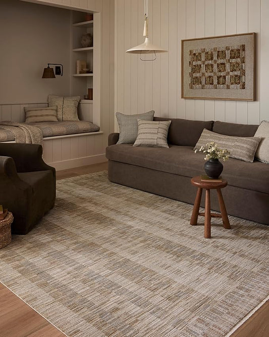 Loloi Amber Lewis Cali Collection CIL-05 Natural/Multi 9'-6" x 13', .25" Pile Height, Area Rug