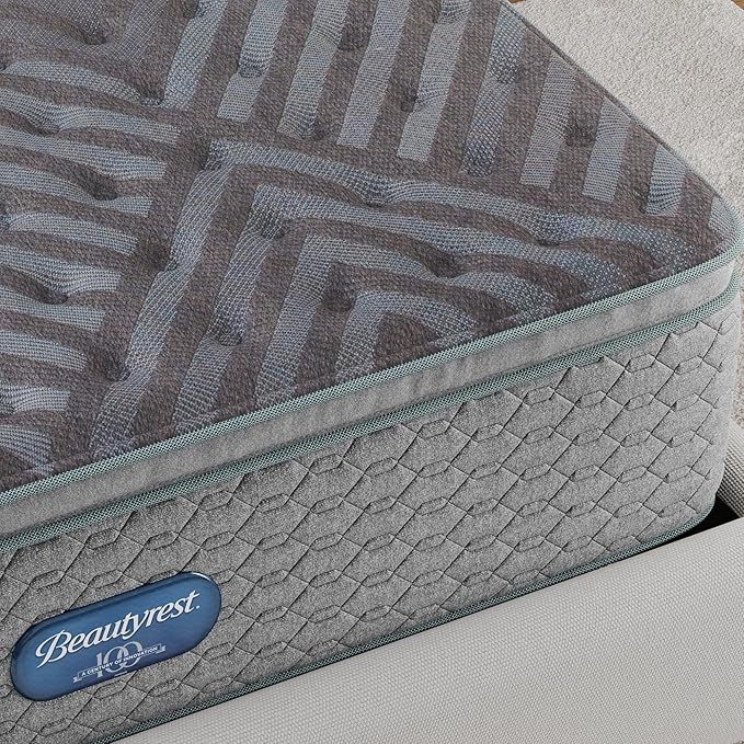 Beautyrest Days End Plush Pillow Top 14.75" Mattress - King - Cooling Tech, Supportive Durable Pocketed Coils, Pressure Relief, Motion Separation; 100 Night Sleep Trial and 10 Year Warranty
