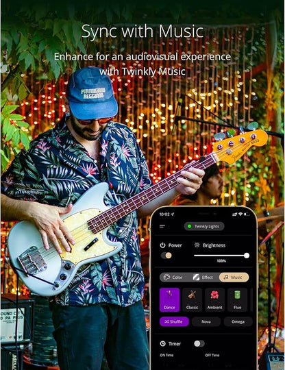 Twinkly Christmas Curtain Lights 210 RGB+W LEDs - App-Controlled, Sync with Music, Indoor & Outdoor Use, Compatible with Google Assistant, Amazon Alexa, Apple HomeKit, Bluetooth & WiFi Connectivity