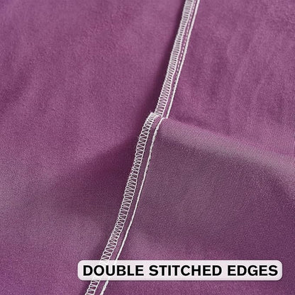 FUTEI Purple Velvet Throw Pillow Covers 24x24 Inch Set of 2,Soft Embossed Leaf-Relief Textured European Cushion Cases,Natural Home Decor for Couch Living Room