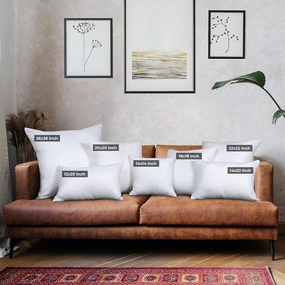 Utopia Bedding Throw Pillows (Set of 6, White), 12 x 20 Inches Pillows for Sofa, Bed and Couch Decorative Stuffer Pillow