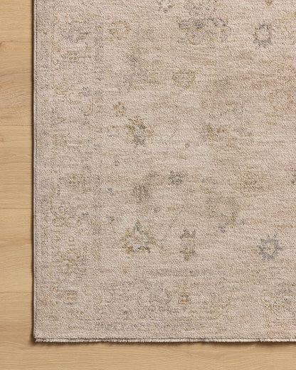 Loloi Chris Loves Julia Louisa Collection LOI-01 Oatmeal/Stone 3'-6" x 5'-6", .38" Pile Height, Accent Rug