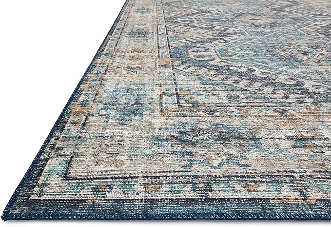 Loloi Skye Collection SKY-03 Denim/Natural 6'-0" x 9'-0" Area Rug