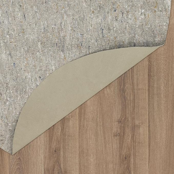 Mohawk Home 3' x 5' Non Slip Rug Pad Gripper 3/8 Thick Dual Surface Felt + Rubber Gripper - Safe for All Floors