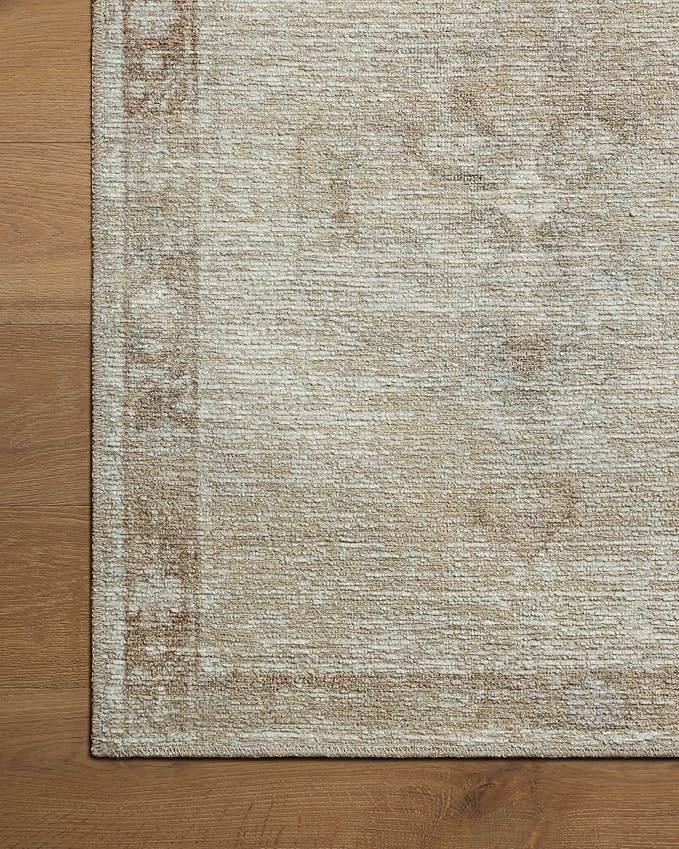 Loloi Amber Lewis Cambria Collection CBR-02 Mist/Natural 2'-0" x 5'-0" Accent Rug Jute, Neutral, Vintage Style, Antique Tone, Living, Bedroom, Dining, Carpet