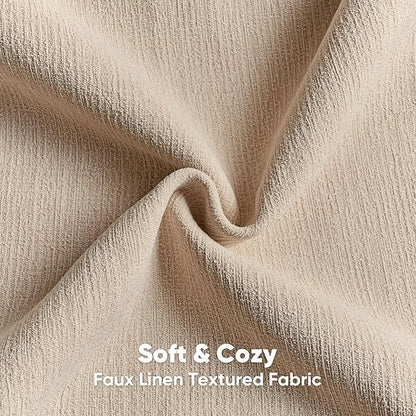 FUTEI Dusky Pink Chenille Decorative Throw Pillow Covers 18x18 Inch Set of 2,Soft Cozy Faux Linen Textured Cushion Case,Farmhouse Home Decor for Couch Living Room