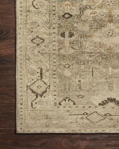 Loloi Margot Collection MAT-04 Antique/Sage 2'-6" x 7'-6" Runner Rug feat. CloudPile, No-Shed Easy Clean Large Patterned Area Rug for Living Room, Bedroom, Dining Area