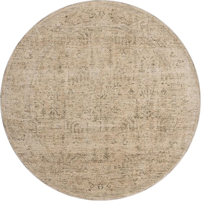 Loloi Magnolia Home by Joanna Gaines Junie Collection JUE-02 Oatmeal/Smoke 2'-0" x 3'-0", .38" Pile Height, Accent Rug