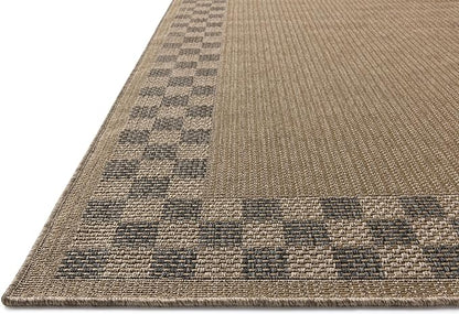 Loloi Chris Loves Julia Providence Collection PRC-01 Natural/Charcoal 5' x 7'-7", .12" Pile Height, Indoor/Outdoor Area Rug