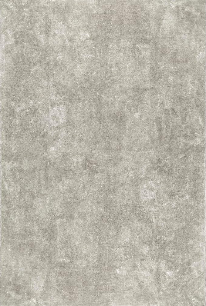 nuLOOM 6' Square Cozy Plush SuperiorWash Area Rug, Machine Washable, Non-Slip, Soft Fluffy Shag Carpet for Living Room Bedroom Kids Room Nursery Home Decor, Loni Beige