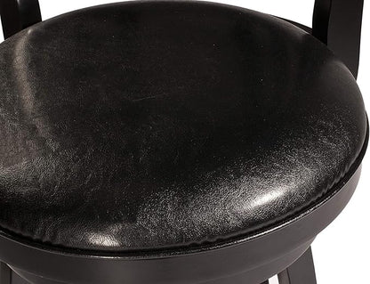 Hillsdale Fairfox 30.5" Wood Swivel Bar Height Stool, Black