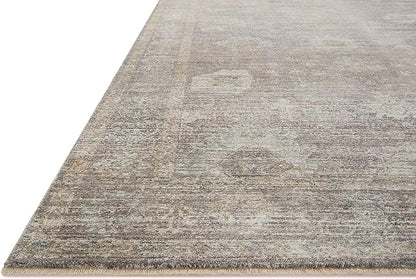 Loloi Magnolia Home by Joanna Gaines Millie Collection MIE-05 Stone/Natural 2'-7" x 12'-0", .25" Pile Height, Runner Rug