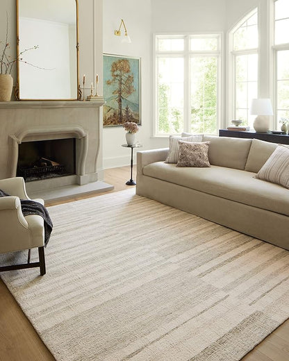 Loloi Chris Loves Julia Chris Collection CHR-02 Natural/Sage 2'-6'' x 11'-6'', .50" Pile Height, Runner Rug