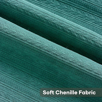 FUTEI Teal Decorative Throw Pillow Covers 12x20 Inch Set of 2,Soft Cozy Wheat Ear Striped Patterns Lumbar Pillow Cases,Modern Home Decor for Couch Bed Living Room
