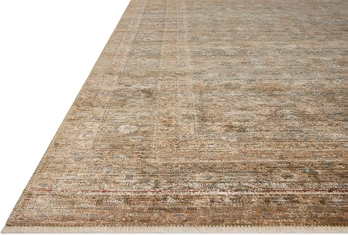 Loloi Amber Lewis Molly Collection MOL-06 Gold/Blue 2'-7" x 10'-0" Low Pile Runner Rug